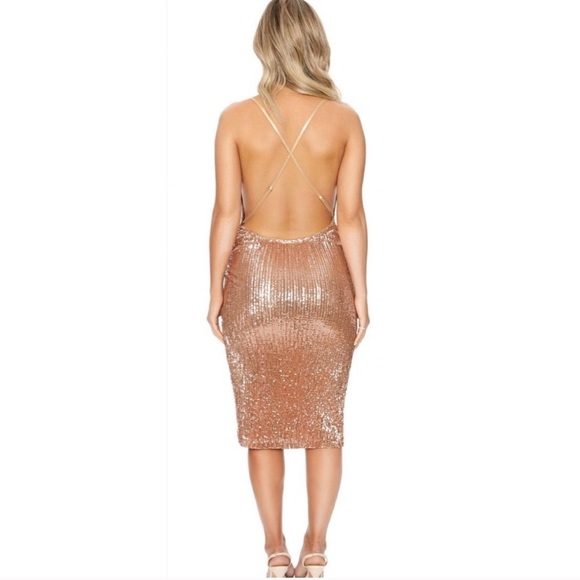 ❌❌S o L D!❌❌Naked wardrobe rose gold dress - Picture 3 of 5